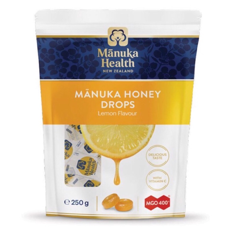 

Manuka honey drops lemon flavour