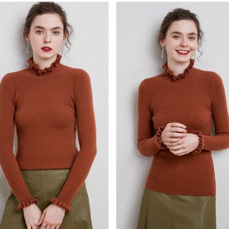 SWEATAR TURTLENECK RAJUT/KRAH TINGGI RAJUT WANITA/ATASAN KRIWIL