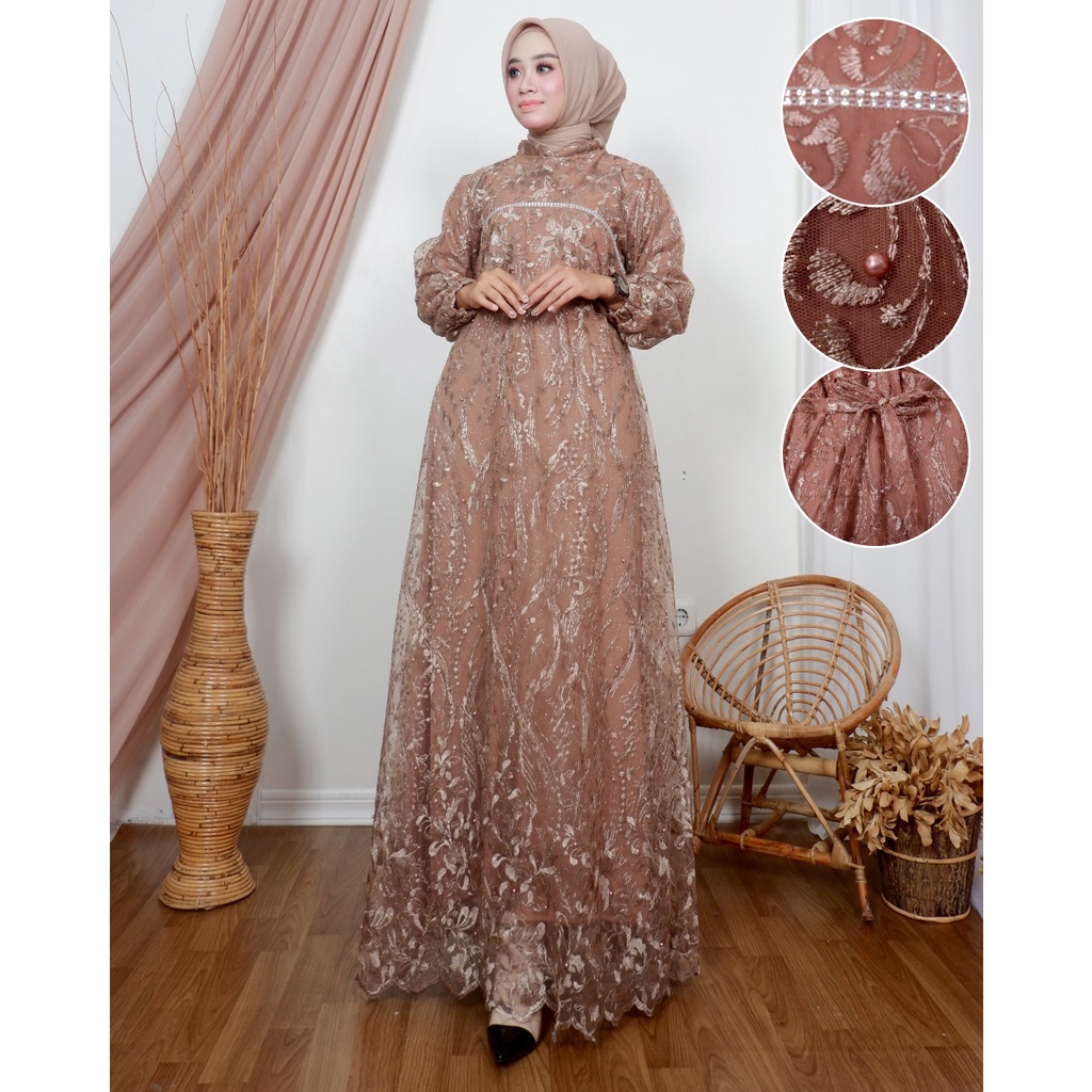 Gaun Gamis Dress Kebaya Pesta Kondangan Wanita Murah Berkualitas Premium By Santiank