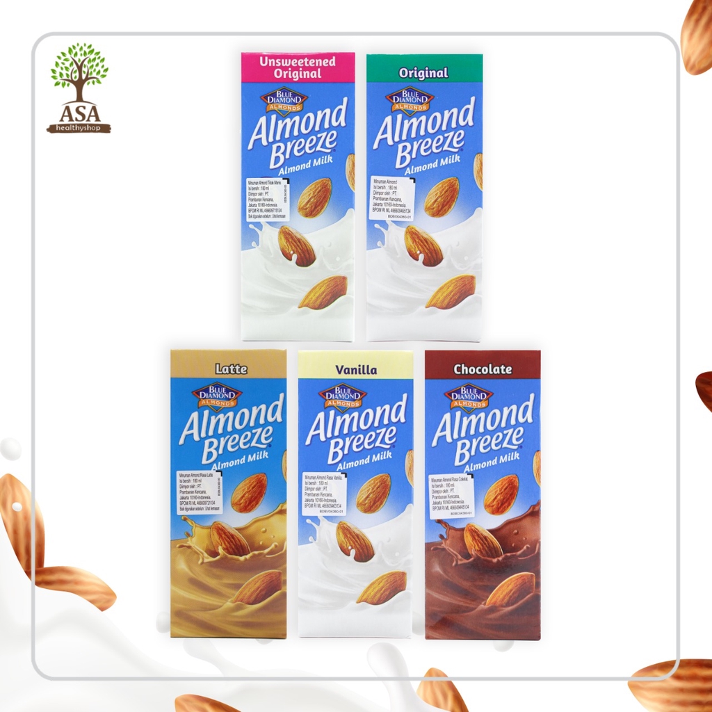 Jual Blue Diamond Almond Breeze Almond Milk 180ml Indonesiashopee Indonesia 4931