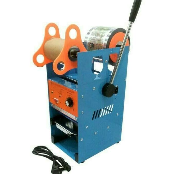 cup sealer + plastik / mesin press tutup gelas