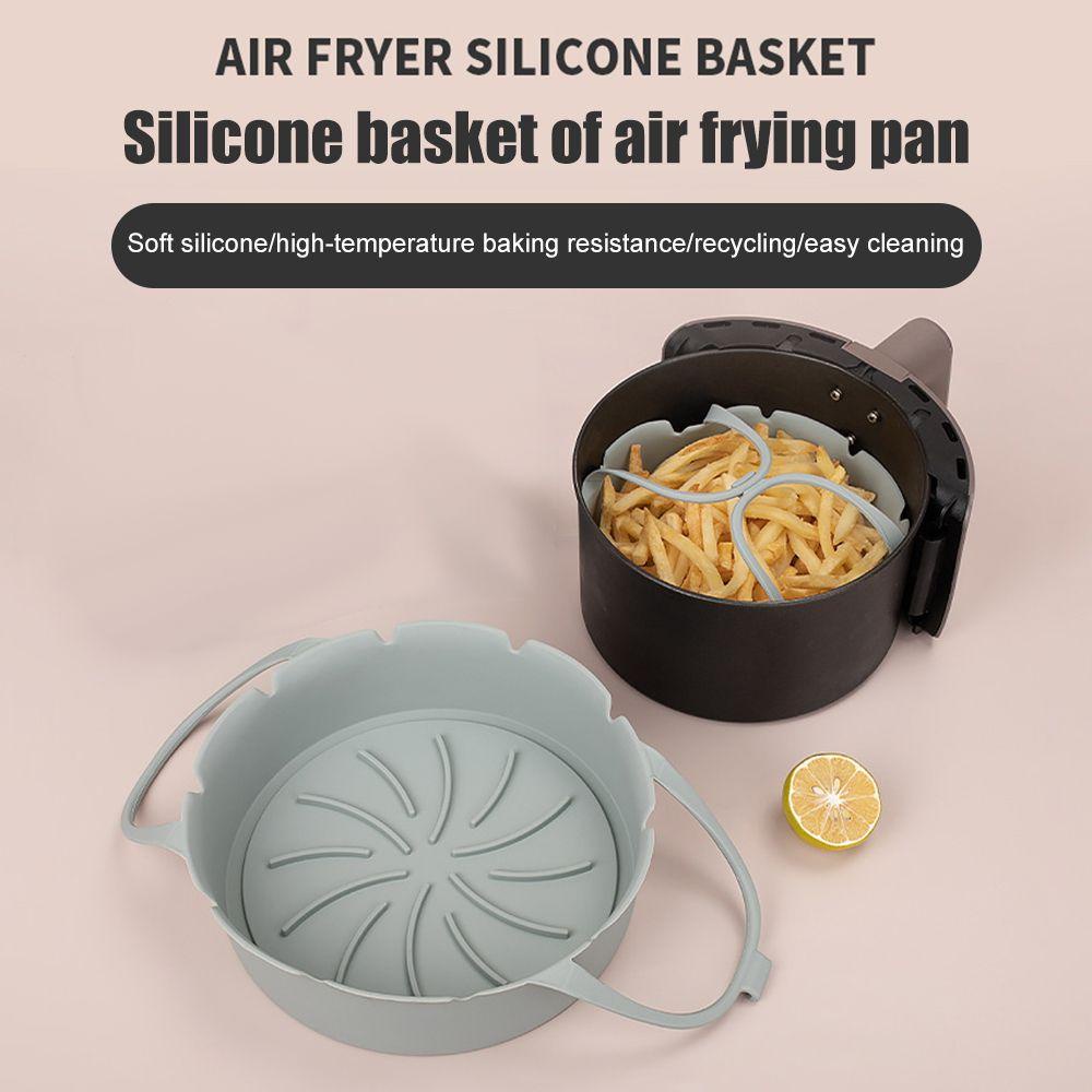 Solighter Air Fryer Silicone Pan Tray Masak Pizza Piring Baking Pan Rumah Multifungsi