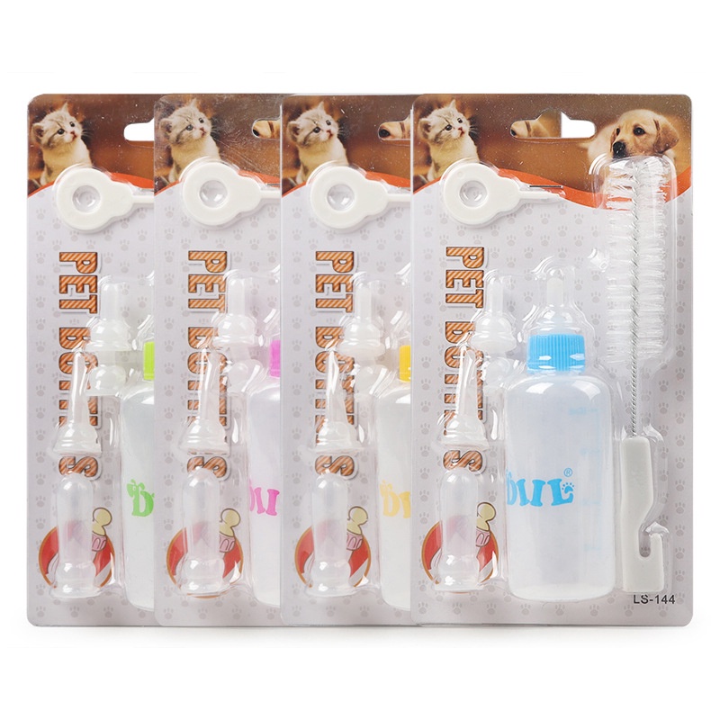 Diil Botol Susu Kit 4 Dot Nipple + Sikat Untuk Puppy dan Kitten Diil