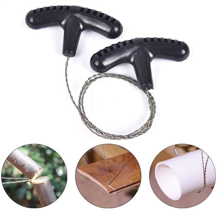 Gergaji Dahan kayu PVC plastik peralon portable ringan mudah Survival jigsaw rantai tali portable