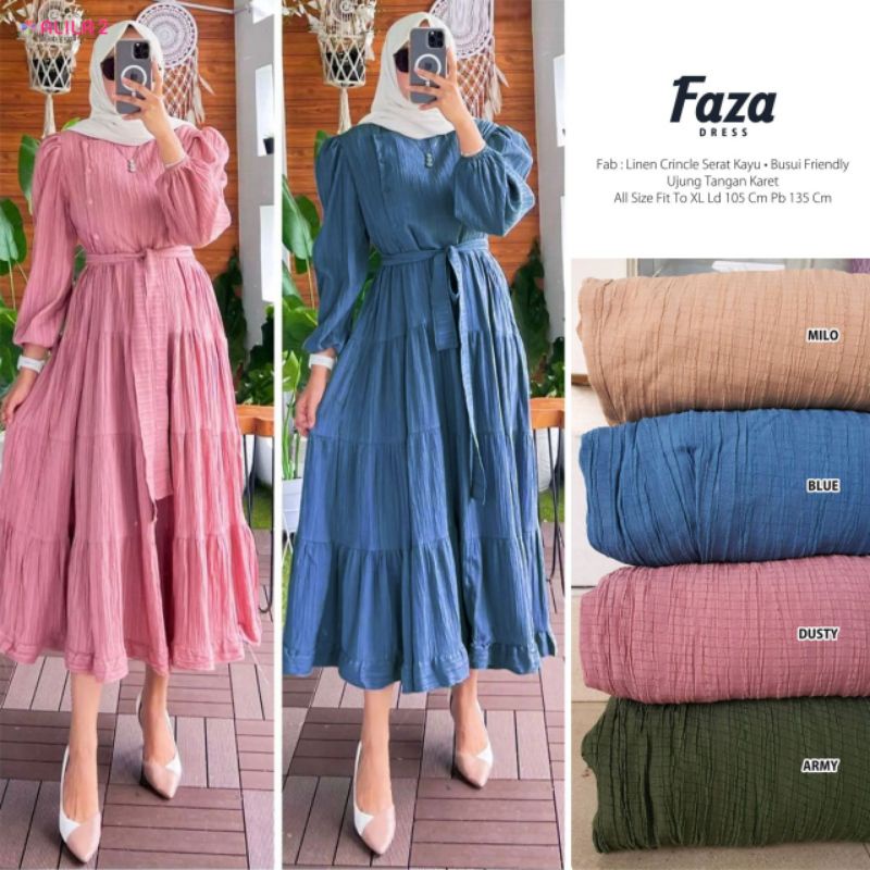 FAZA MIDI DRESS BY ALILA | MIDI DRESS FASHION MUSLIM | MIDI WANITA MUSLIM