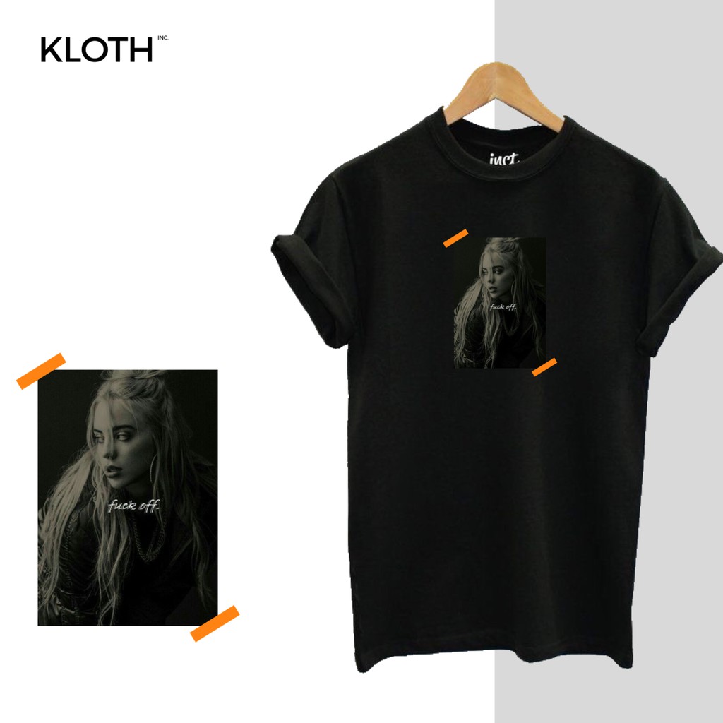 Kaos Billie Eilish Cotton Combed 24s Bisa Upgrade Lengan Panjang