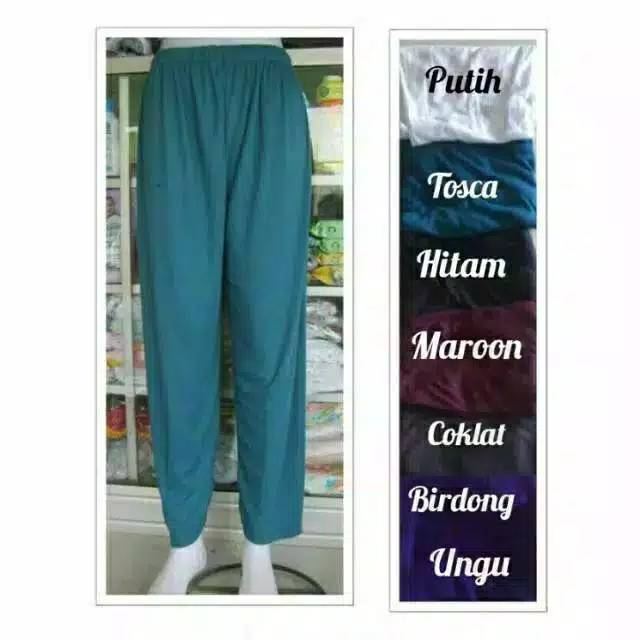 Celana kolor panjang polos wanita celmis celana tidur