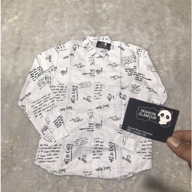 KEMEJA IMPORT PRIA KOREA ORIGINAL GRAFITI M-3XL YU1