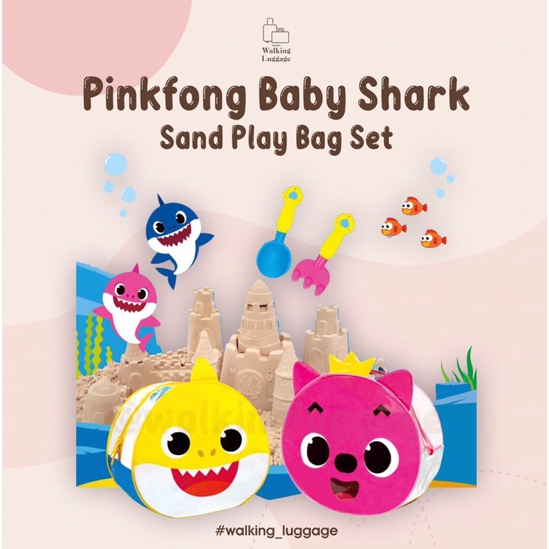 Pinkfong Baby Shark toys Sand Play Bag Set | Alat Mainan Pasir Set