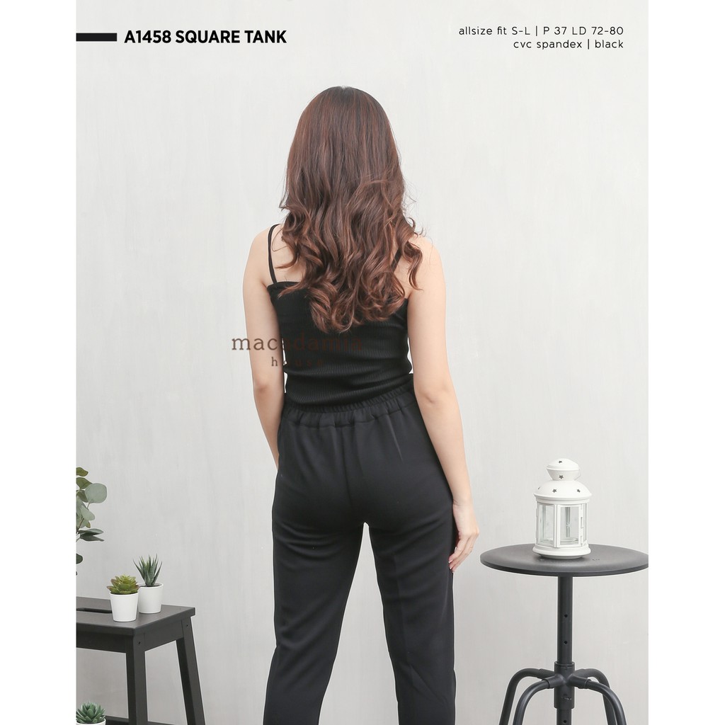 A1458 Square Tank - MACADAMIA HOUSE FASHION WANITA - TANKTOP - CASUAL SANTAI-5