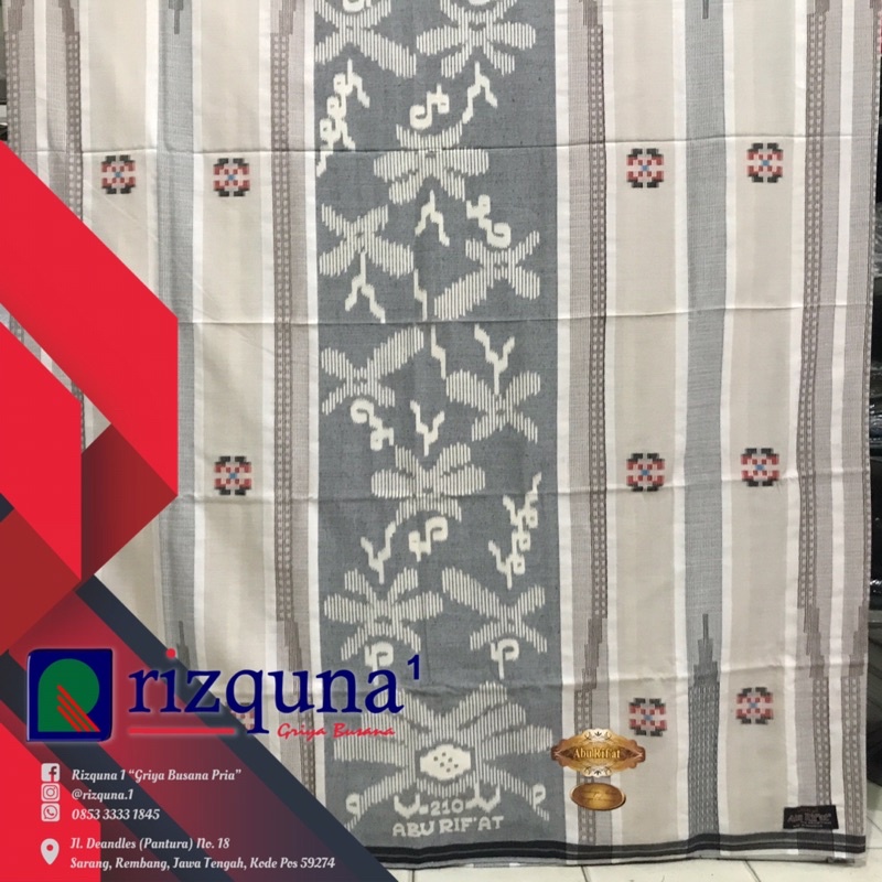 SARUNG ABU RIFAT SONGKET KEMBANG DOBBY