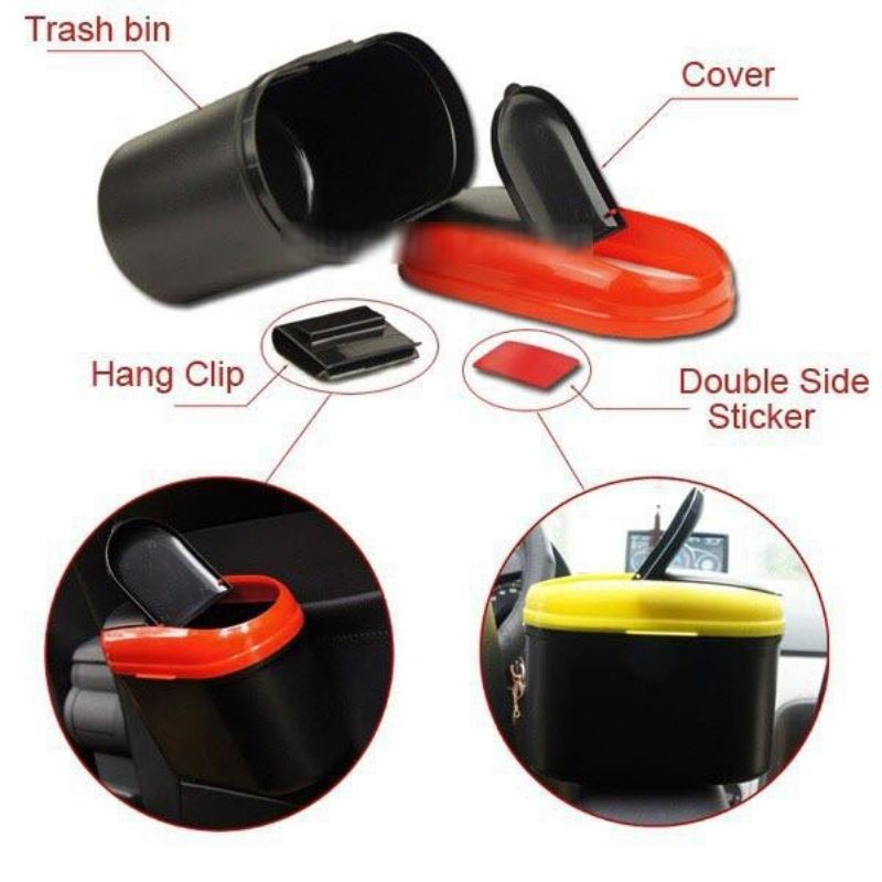 Tempat Sampah Mobil Lucu Mini Samping Dashboard Tong Sampah Mobil Mini Car Trash Bin