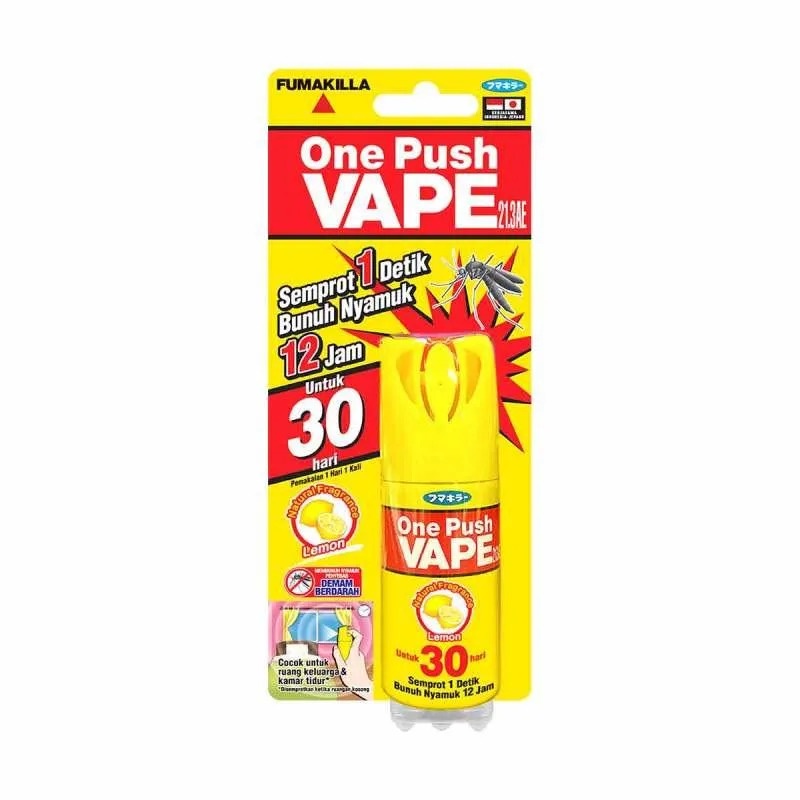 VAPE ONE PUSH 12 JAM 10 ML PEMBERSIH NYAMUK UNTUK 30 HARI