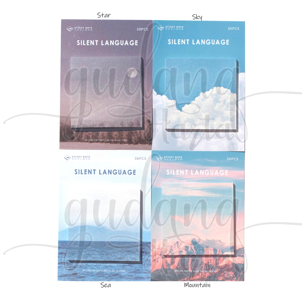 Sticky Notes Sky Sea Mountain Langit Lucu Memo DIY Scrapbook GH 301040