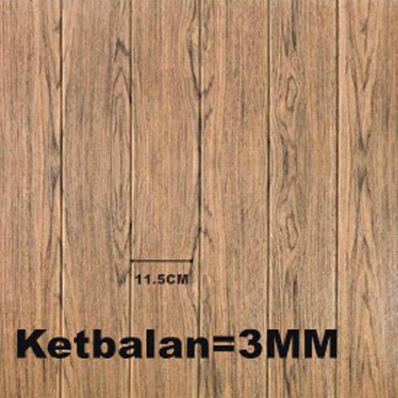 (KaLaTO) Wallpaper 3D Motif Kayu Wood Foam Dekorasi Dinding Kamar Murah 70CM x 70CM Wallpaper Dinding-3.5MM BY3