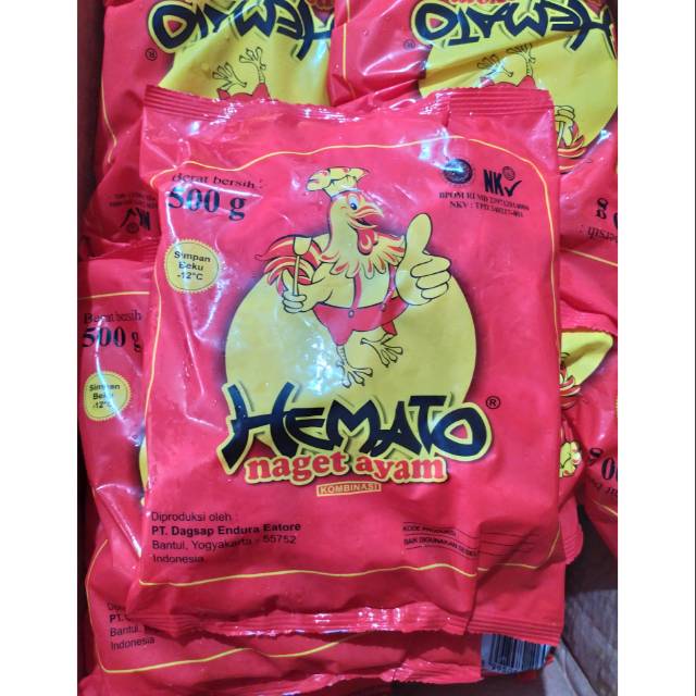 

Hemato Naget Ayam 500gr Chicken Nugget Hemato Frozen Food