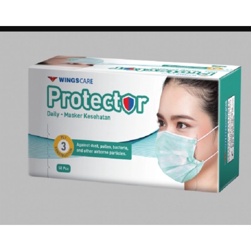 WINGS CARE PROTECTOR DAILY 3 PLY MASKER MEDIS