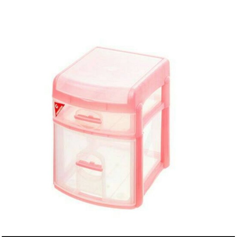 Laci Mini Container Susun 3 Shinpo 344 C3 / Rak CD VCD DVD Kotak Penyimpanan Obat P3K Tempat Sendok