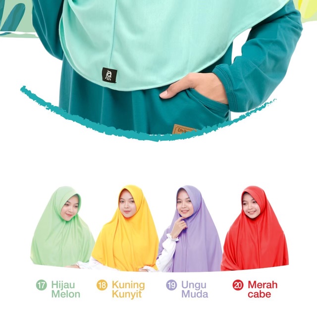 Amira JilbabAfra Arfa Bergo Antem (Anti Tembem) Size Jumbo