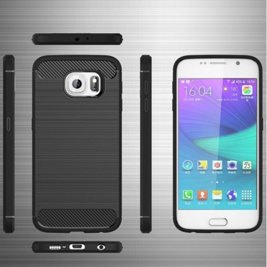 CASE SLIM FIT CARBON IPAKY SAMSUNG GALAXY S6 EDGE PLUS SOFTCASE - FA