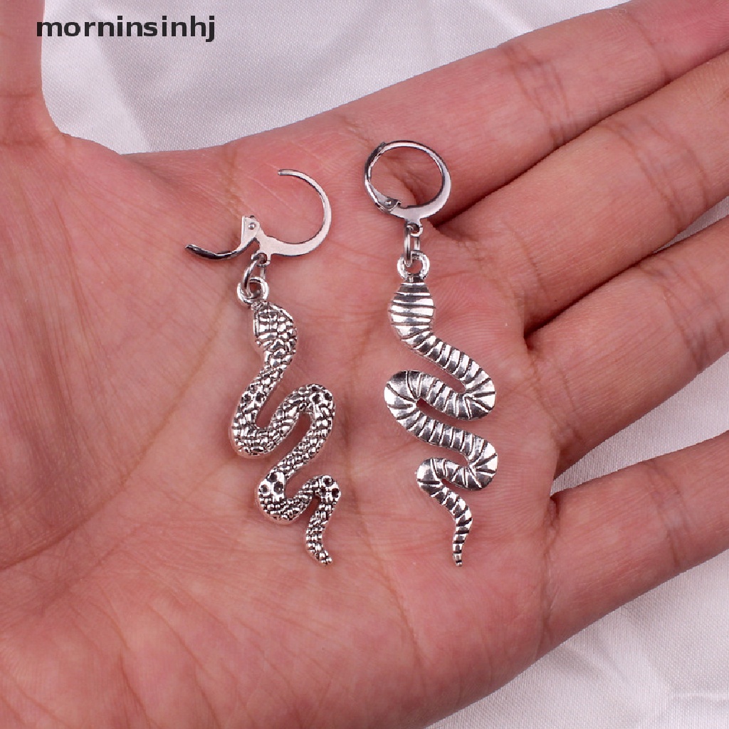 Mornin 1 Pasang Kalung Rantai Ular Bahan Alloy Untuk Wanita