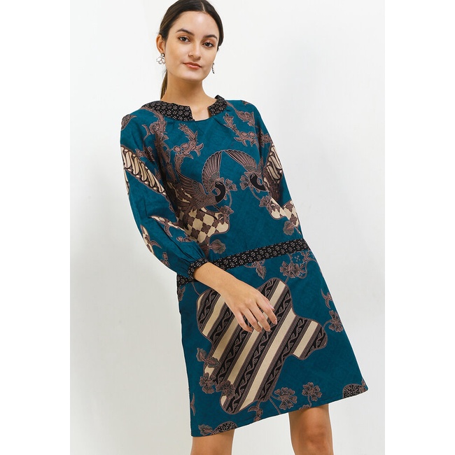 Arjuna Weda Dress Wanita Batik Manuk Kembar