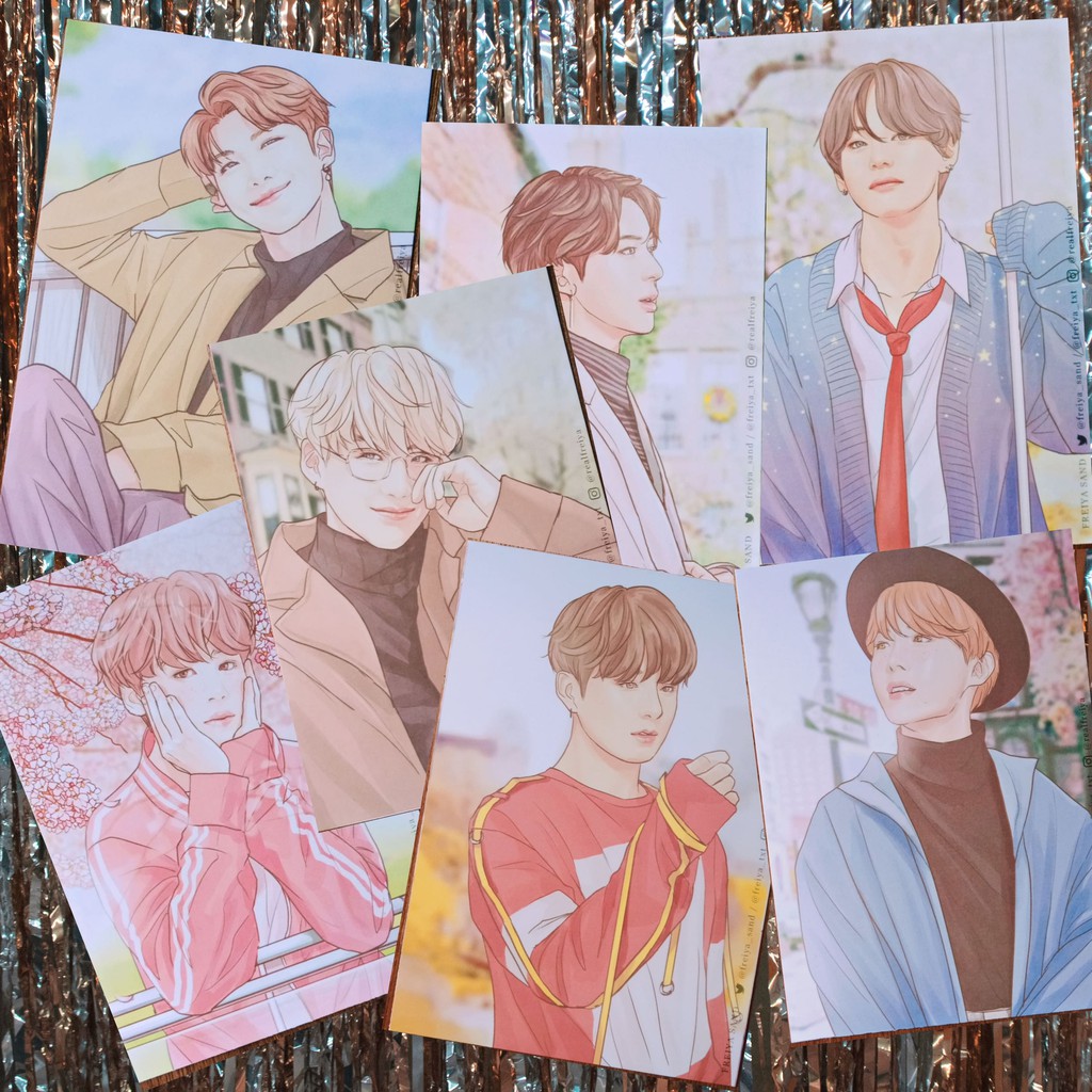 

BTS Fanart Postcard Spring post card fan art print