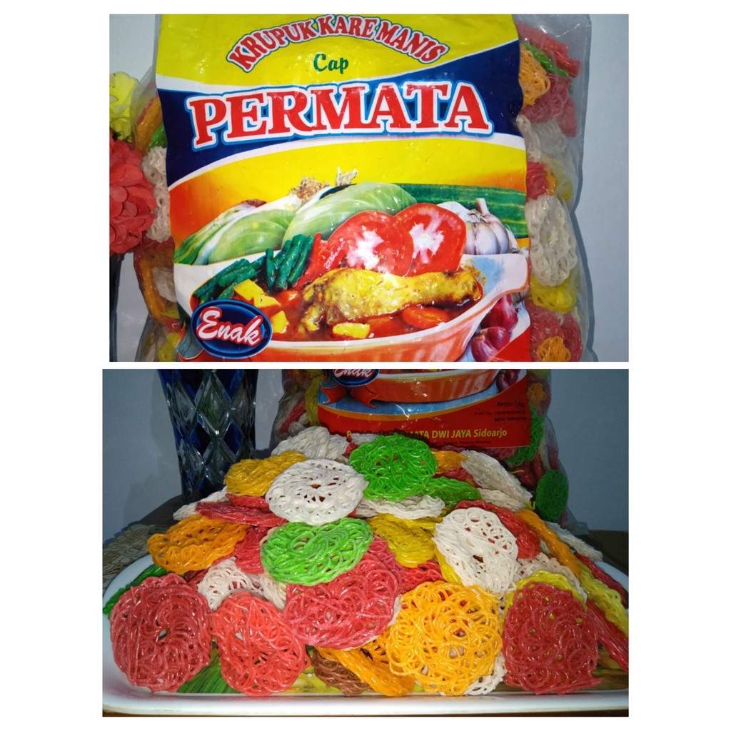 

Krupuk Permata Jumbo Warna 250 gram (Repack)