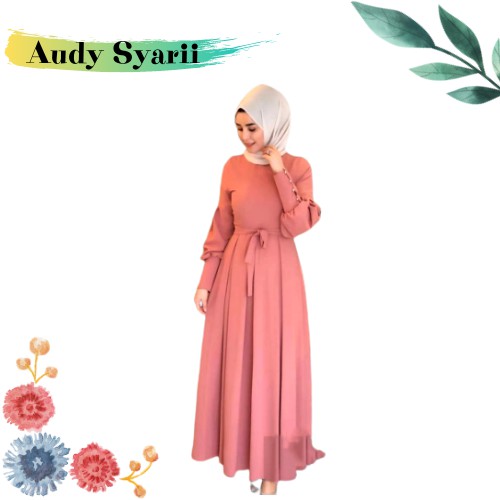 Baju Gamis Muslim Wanita Variasi Tali Depan Dan Tervavorit