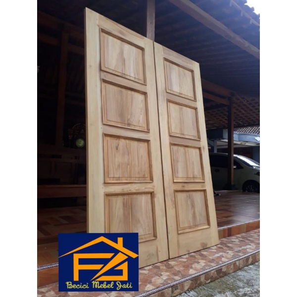 Pintu Kupu tarung plus kusen kayu jati