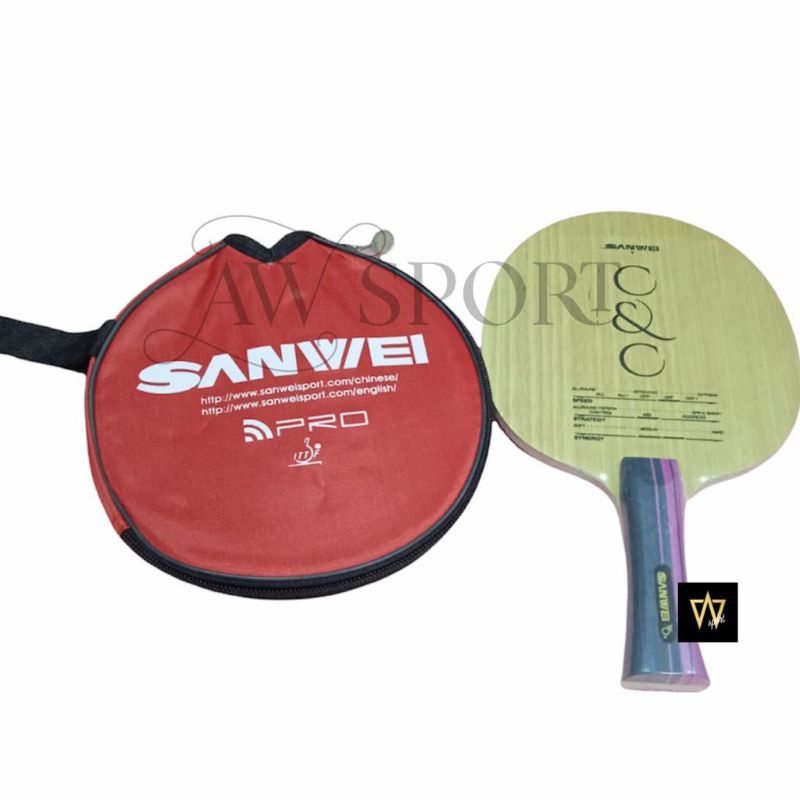 Kayu Bet Pingpong SANWEI C&C / Kayu Bat Bet Tenis Meja Sanwei
