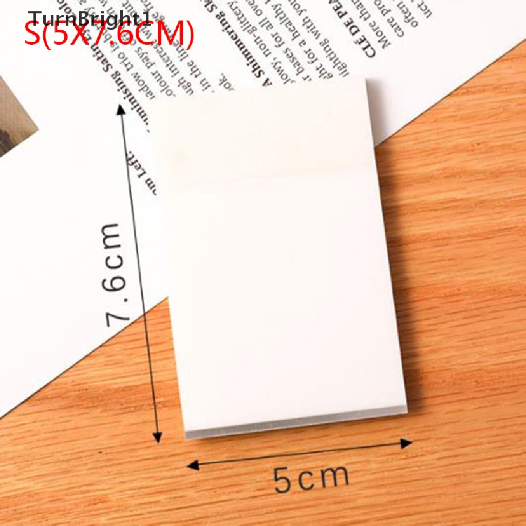 50 Lembar Kertas Memo Sticky Note Warna Transparan Tahan Air-S(5X7.6CM)