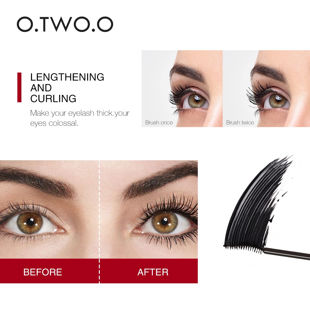 ORIGINAL O.TWO.O FIBER MASCARA 3D BLACK CURL WATERPROOF LONG LASTING THICK LENGTHENING EYE MAKEUP 9131