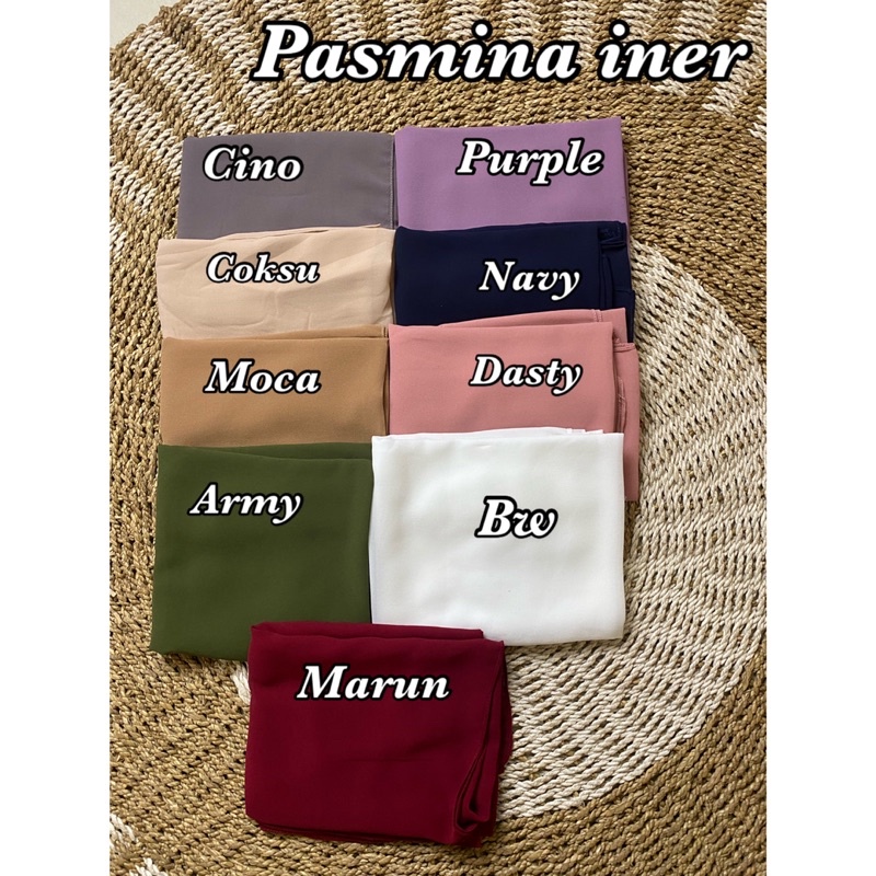 PASHMINA INER MELAYU / Pasmina iner malay / pasmina iner dinda