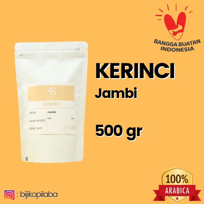 

Kopi Arabika KERINCI JAMBI (500 gr) Single Origin Coffee Arabica