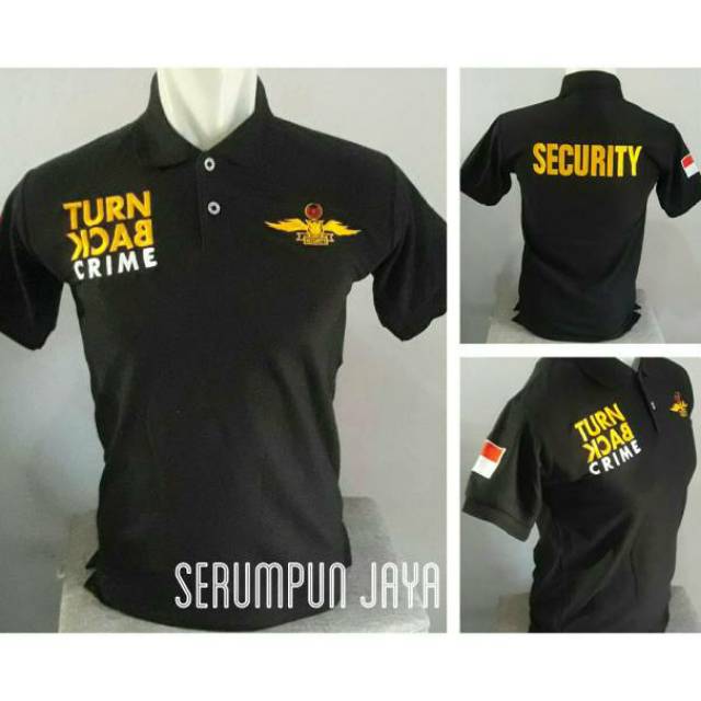 KAOS SECURITY TURN BACK CRIME - KAOS TBC SECURITY - KAOS KERAH TBC SECURITY LOGO WINGS FULL BORDIR