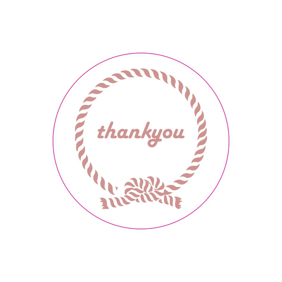 

Sticker THANK YOU (TY-014) label Toko Olshop Packaging print & cut (1 SET ISI 100 PCS)