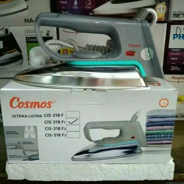 Setrika cosmos CIS 318 F1 stainless dry iron GARANSI RESMI