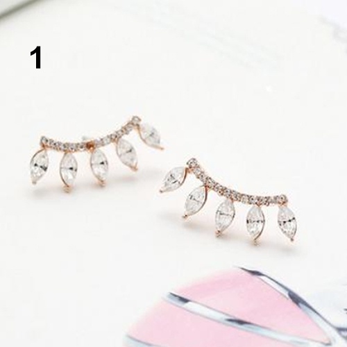 Hu Hu Hu Hu Hu Alat Bantu Pasang Kacamata♡ Anting Tusuk Lapis Silver Model Mahkota Dengan Berlian Imitasi Untuk Wanita