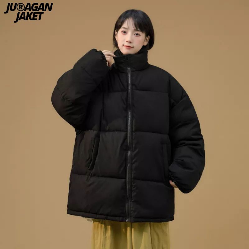 Jaket Musim Dingin Mantel Gelembung warna-warni Harajuku