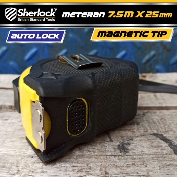 Meteran Sherlock Auto Lock Metrics 7.5 Meter Magnetic Tip