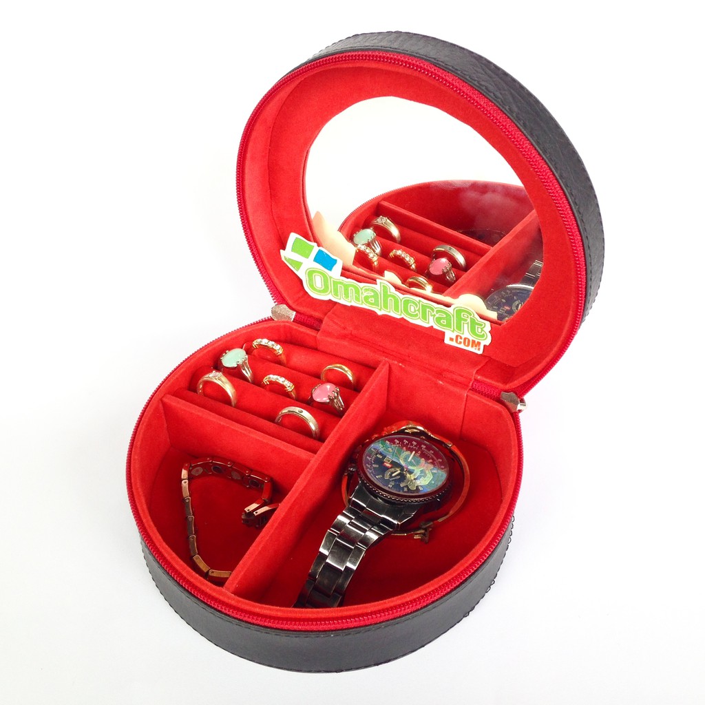 HITAM MERAH Tempat Perhiasan dan Aksesoris Warna / Mini Jewelry Box and Accesories.