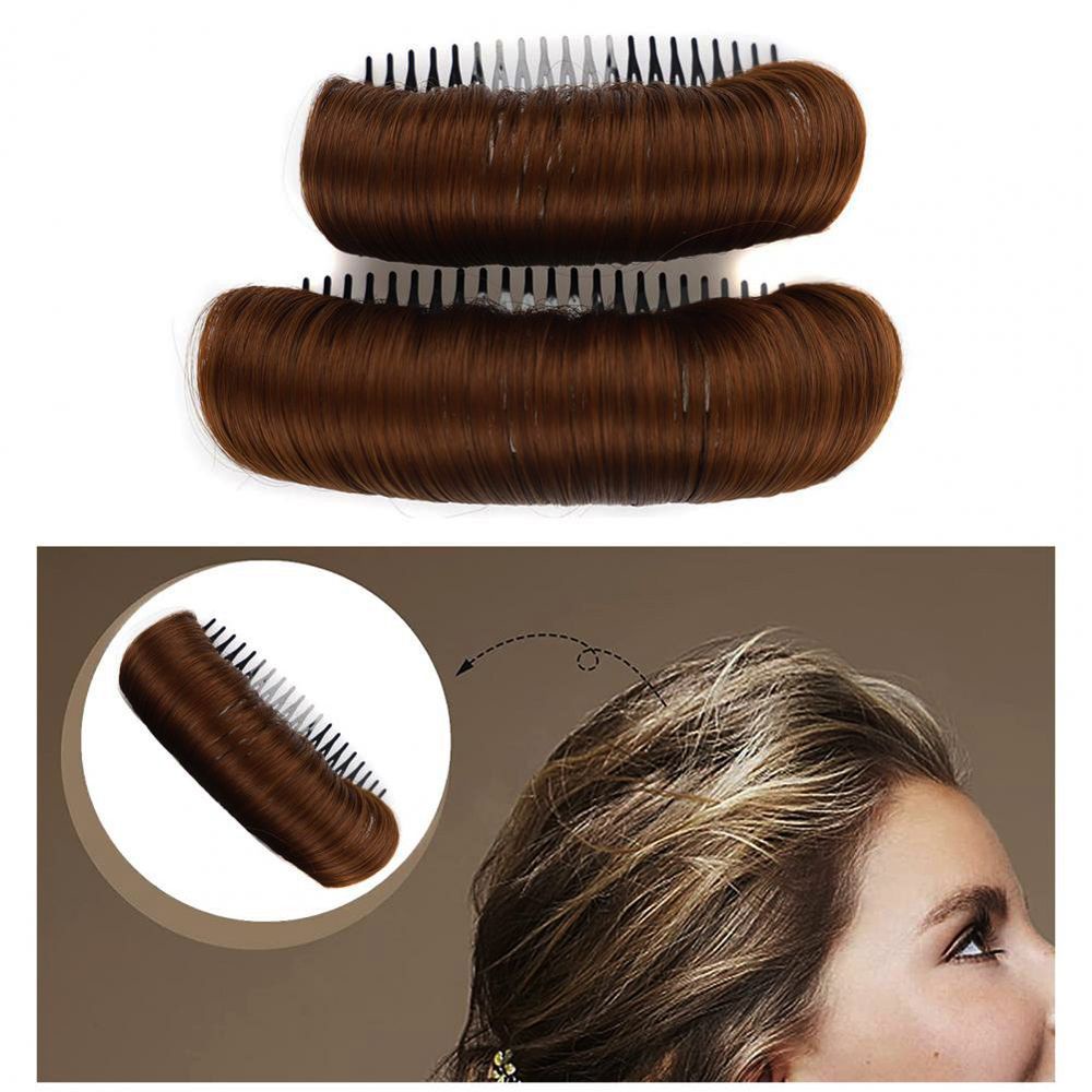 MXBEAUTY Black Fluffy Hair Pad Natural DIY Hair Extension Invisible Hair Bun Hairpin Women Synthetic hair Wig Cushion Princess Styling Tools Hair Combs False Hair Clip