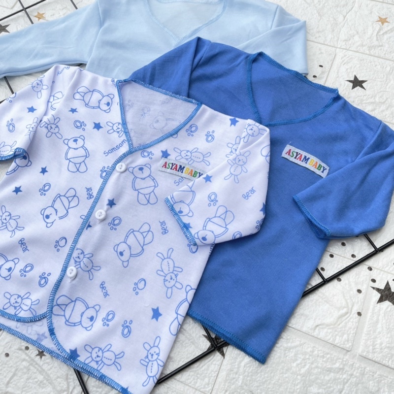 3 PCS Baju Bayi Lengan Panjang Baju Bayi Baru Lahir Baju Bayi Newborn Baju Bayi Cewek Baju Bayi Cowok Hampers Bayi Gift Lahiran Bayi SNI DNW BABY