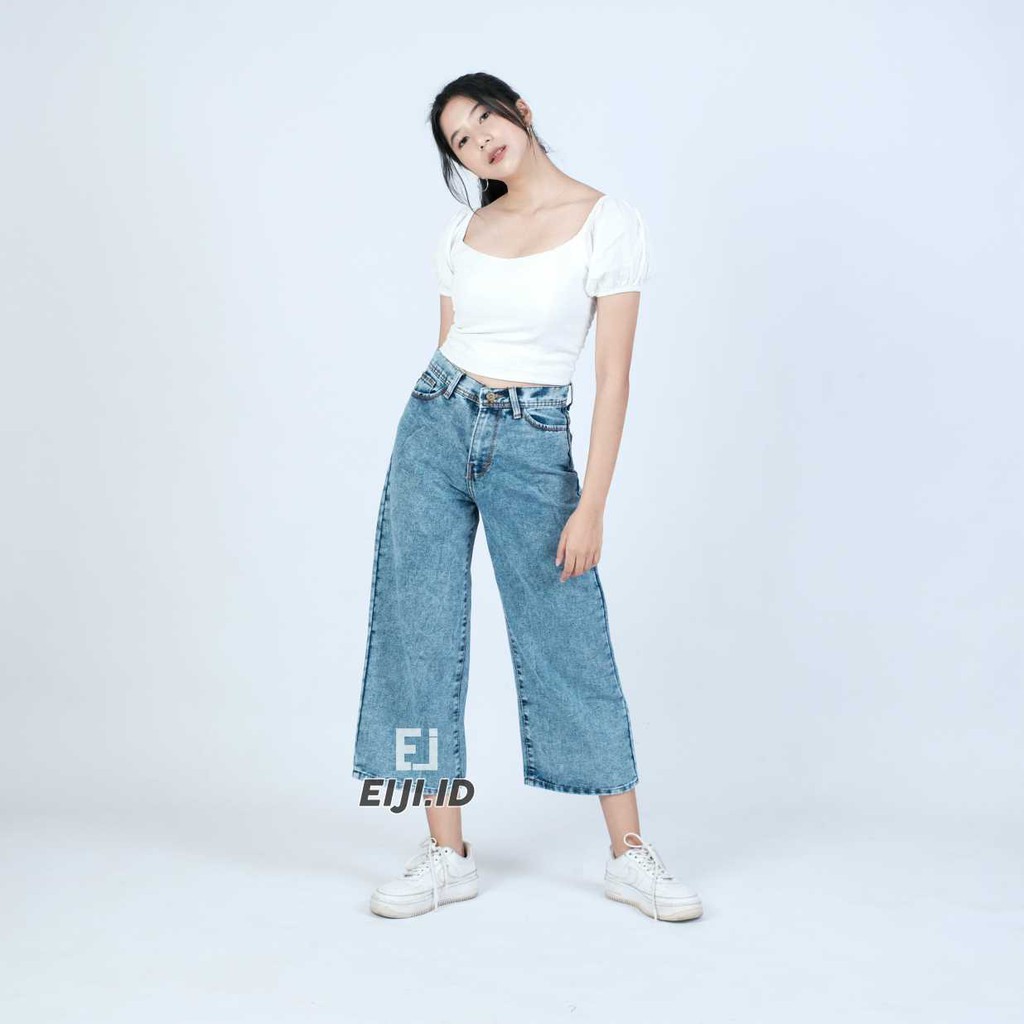 EIJI - High Waist Kulot Jeans Wanita