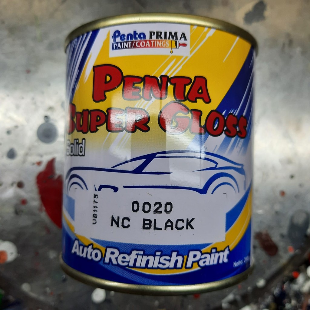 Cat Penta Super Gloss Solid NC BLACK -Cat Mobil Motor Sepeda