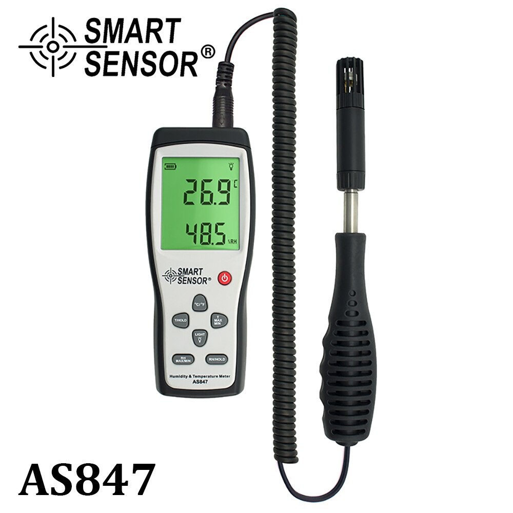 Humidity Temperature Meter Smart Sensor AS847 Hygrometer Thermometer Suhu Kelembaban