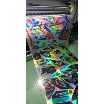 Decal Sticker Crf 150L Klx 150 Klx Bf Dtracker SE  Hologram Pelangi Decal costum