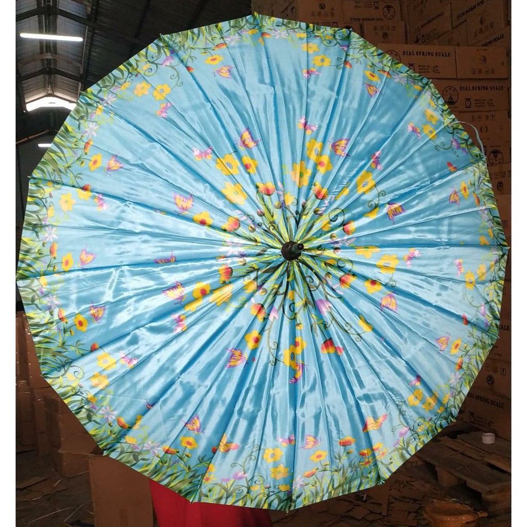 Payung 16 Jari Satin Umbrella Motif