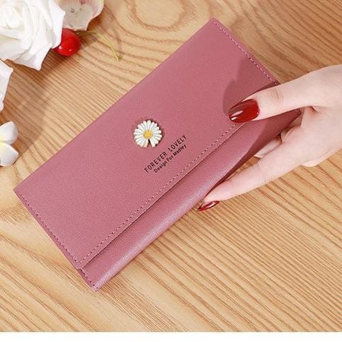Dompet Panjang Wanita Dompet Murah Cantik Real Pict Motif Bunga Daisy